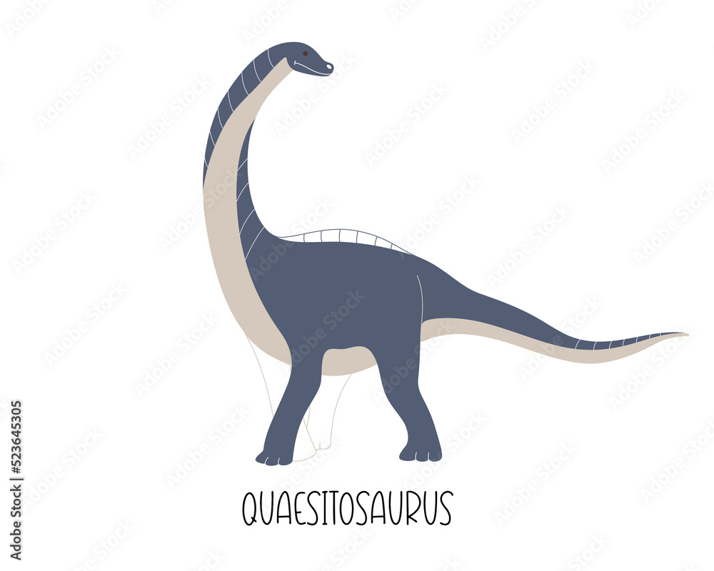 Prehistoric cute blue dinosaur is isolated. Vector illustration of a wild animal Prehistoric cute blue dinosaur is isolated. Vector illustration of a wild animal