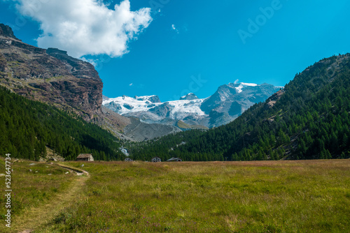 Beautiful aosta valley, italy, in summer