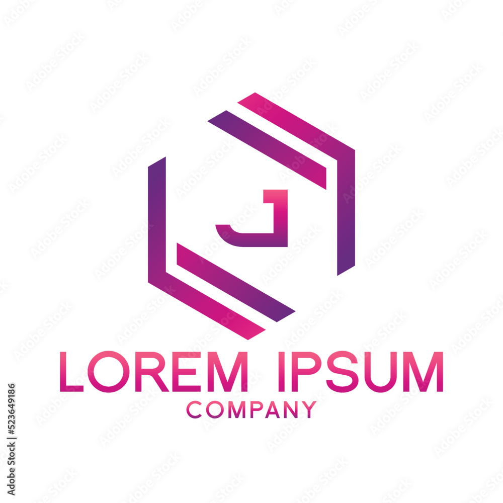 Letter J line logo design Creative minimal linear monogram symbol. Universal elegant vector sign design. Premium type of business logo. Graphic alphabet symbol for technology identity