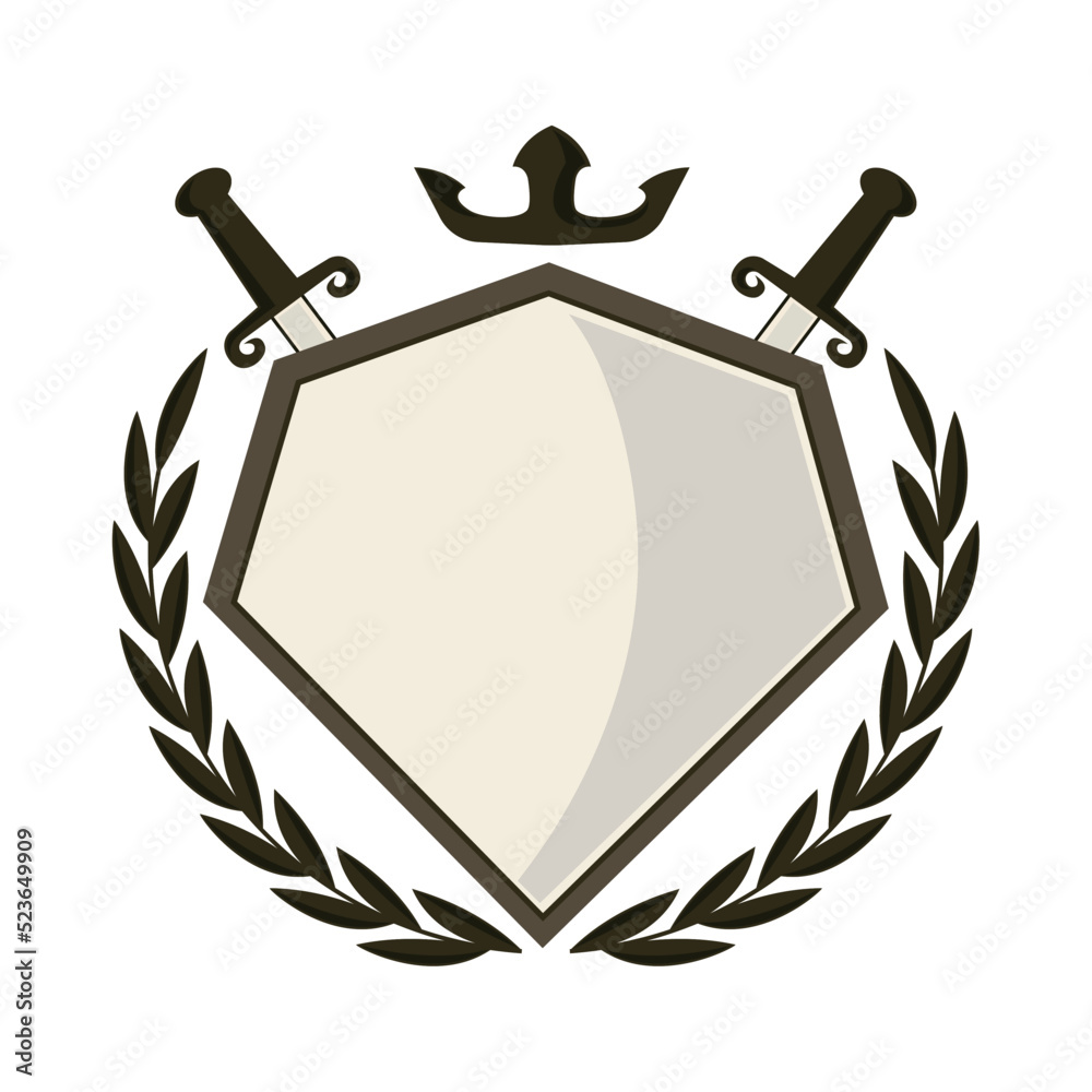 Obraz premium medieval shield with swords