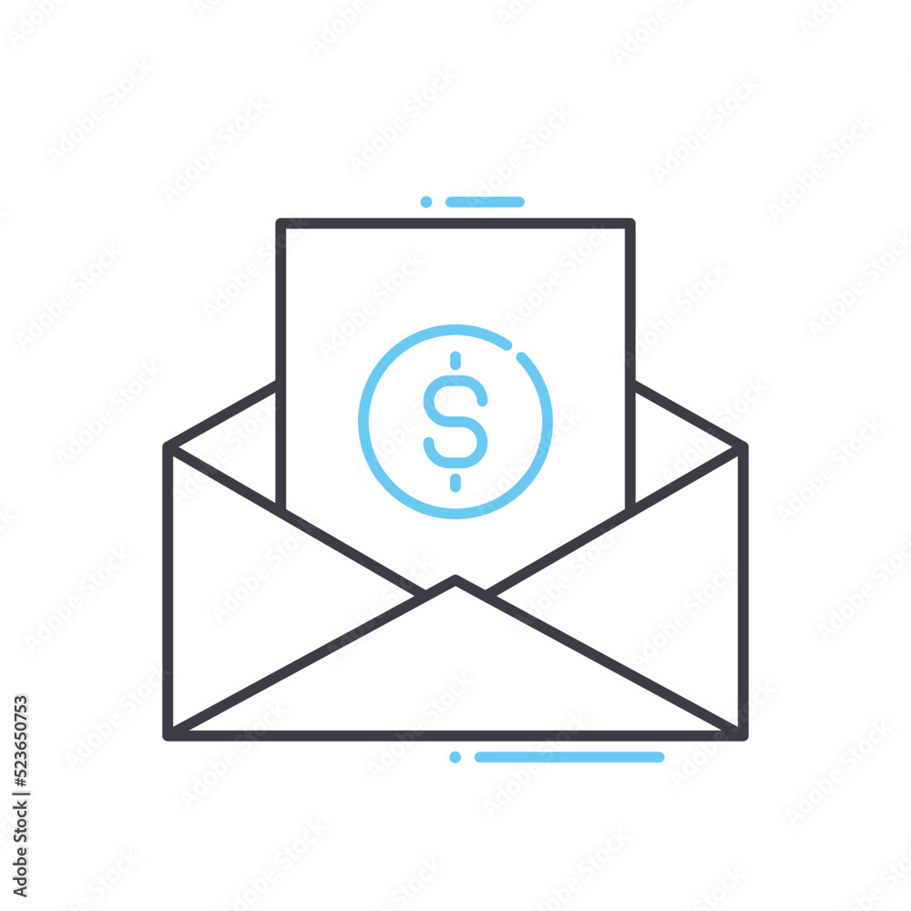 email management line icon, outline symbol, vector illustration, concept sign email management line icon, outline symbol, vector illustration, concept sign
