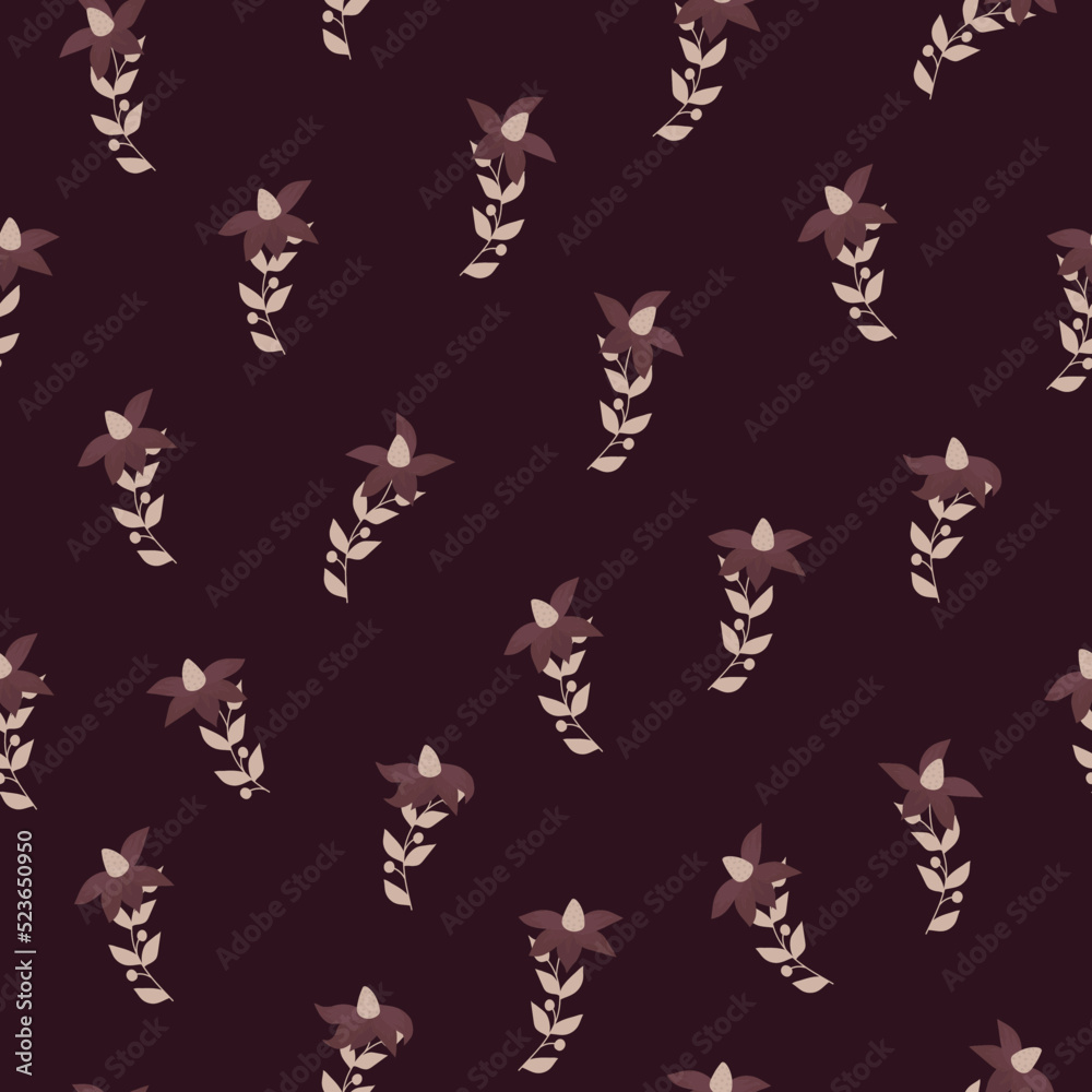 Fototapeta premium Beautiful floral pattern in small abstract flowers. Floral seamless background. Vintage template for fashion prints.