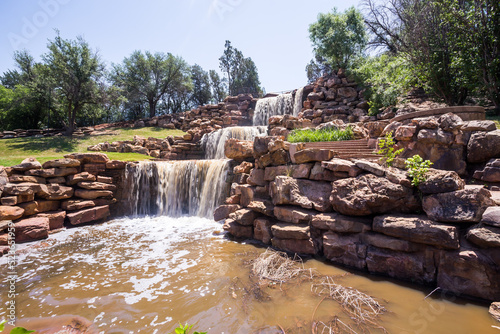 The Falls in Lucy Park in Wichita Falls in Texas, USA photo