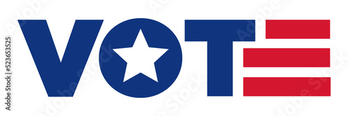 Vote Icon | Banner Graphic to Promote Election Registration and Participation | American Voting Logo | Political Symbol