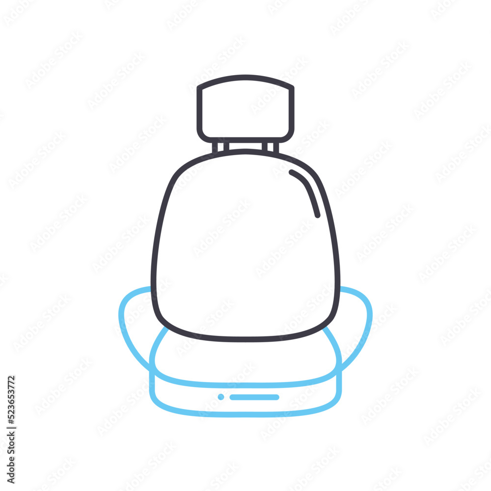 car seat line icon, outline symbol, vector illustration, concept sign car seat line icon, outline symbol, vector illustration, concept sign