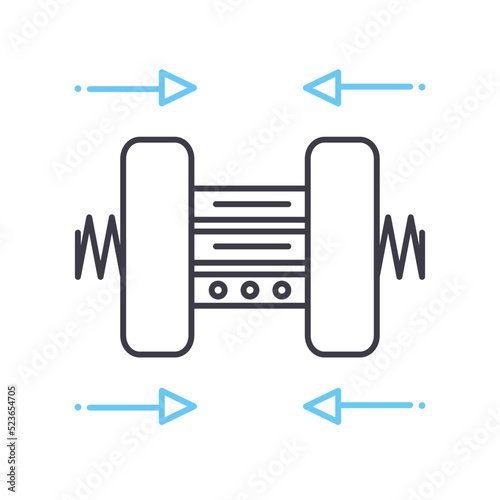 data compression line icon, outline symbol, vector illustration, concept sign