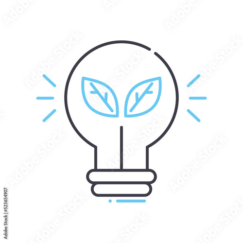 eco lamp line icon, outline symbol, vector illustration, concept sign
