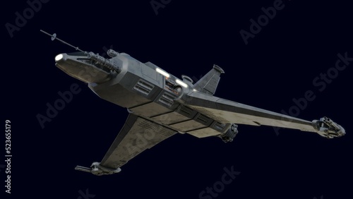 Fotografia 3D-illustration of an alien science fiction starship