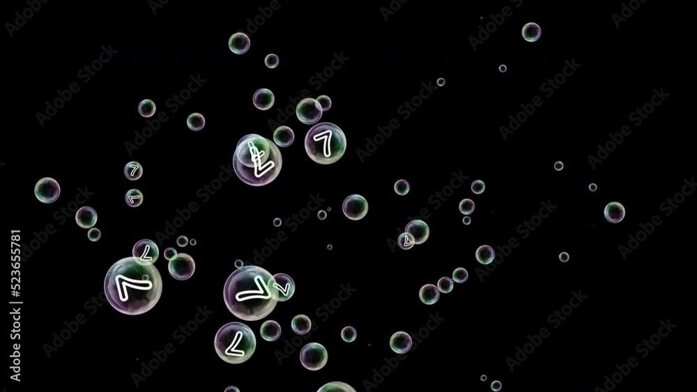 Birthday Celebration. 7 Years Old. Soap Bubbles. Alpha Channel. Prores4444. Loop Animation. Birthday Celebration. 7 Years Old. Soap Bubbles. Alpha Channel. Prores4444. Loop Animation.