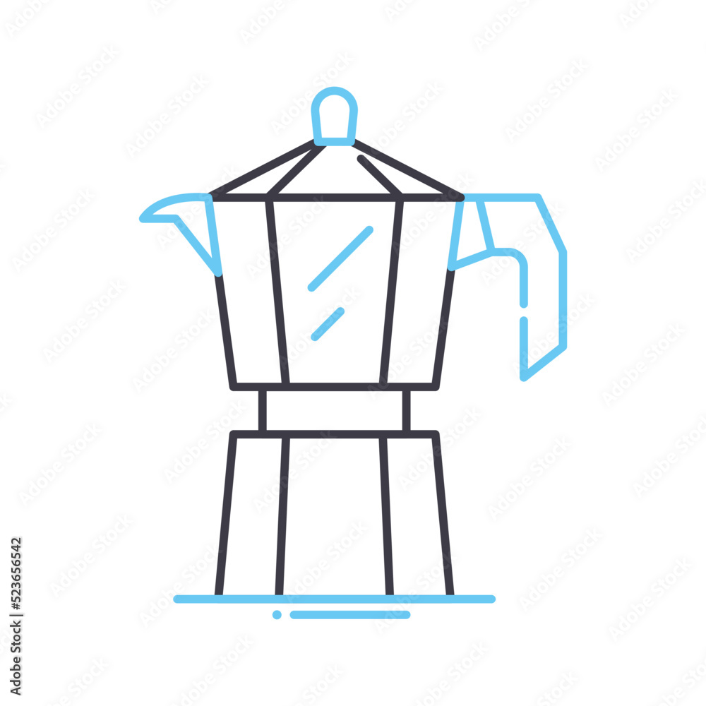 coffee blender line icon, outline symbol, vector illustration, concept sign coffee blender line icon, outline symbol, vector illustration, concept sign