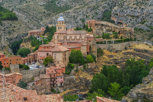 Catedral del Salvador de Albarracín vista panoramica sobre la ciudad photo