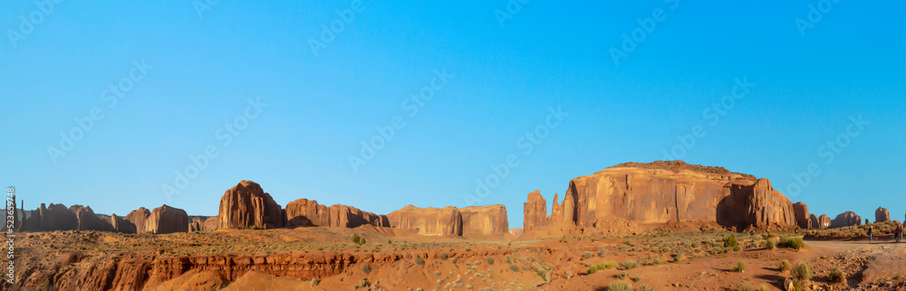 scenic view to buttes in monument valley