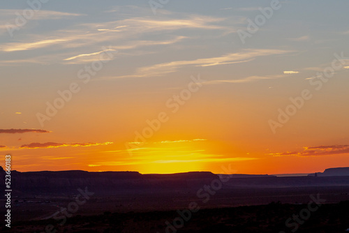 background of small clouds in sunrise under blue sky