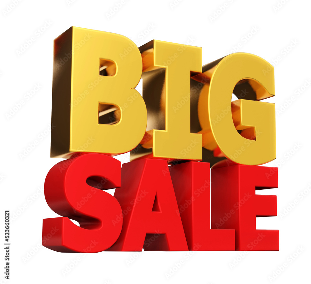 3d BIG sale word , 3D render 3d BIG sale word , 3D render