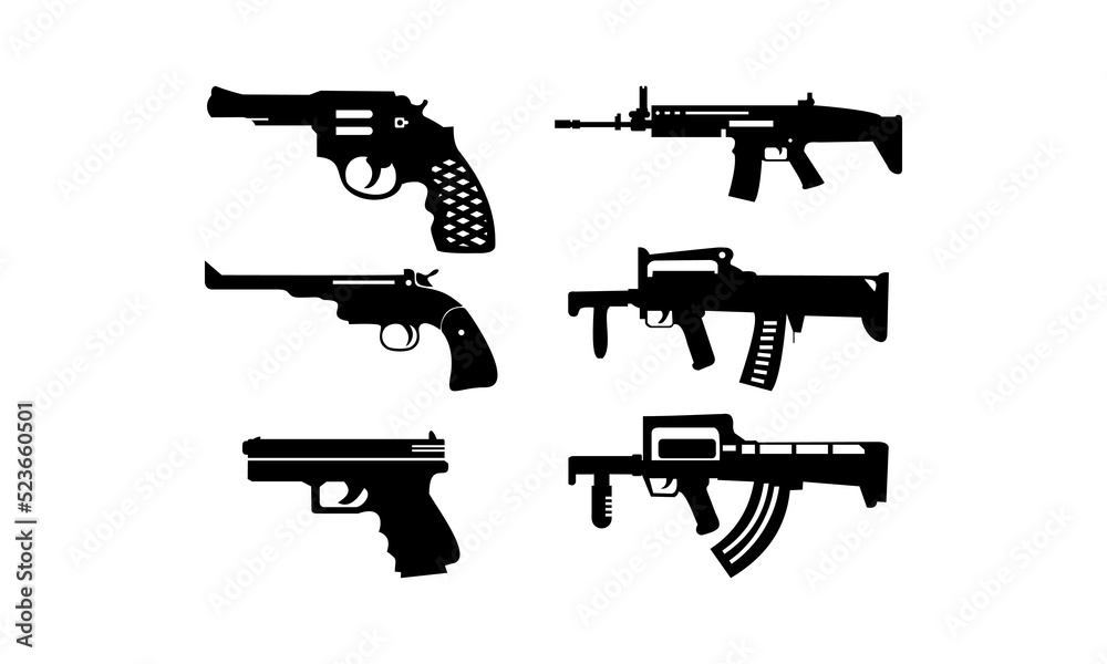shotgun set package vector logo