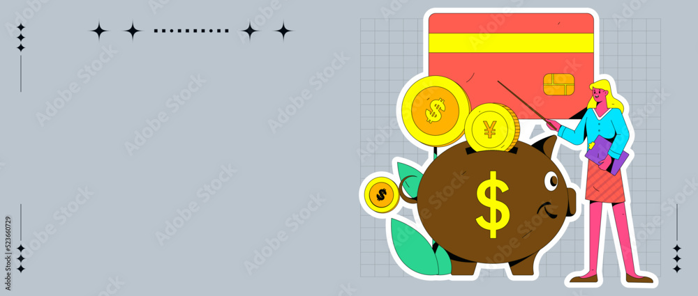 Fototapeta premium Business finance vector creative concept illustration 