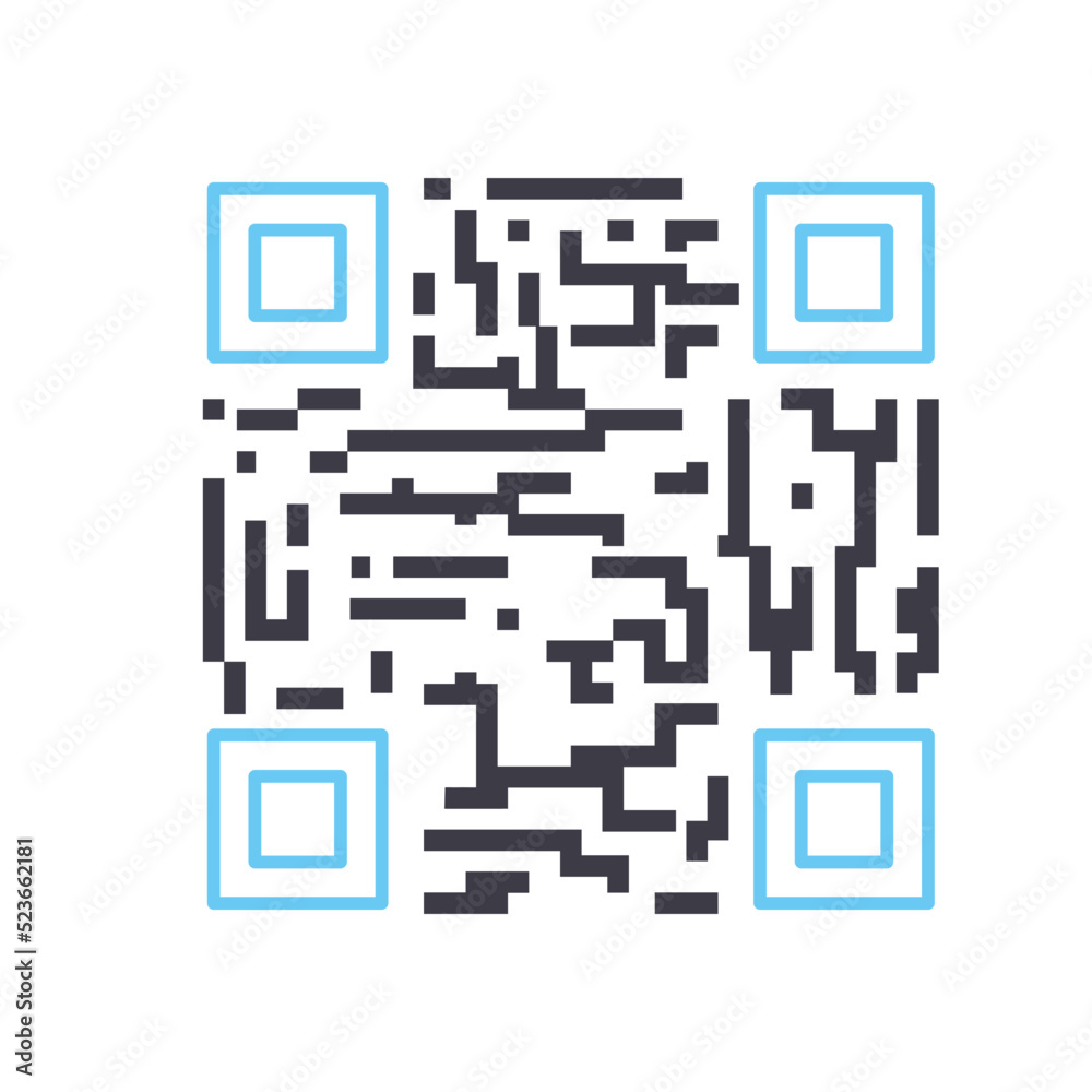 d barcode line icon, outline symbol, vector illustration, concept sign d barcode line icon, outline symbol, vector illustration, concept sign