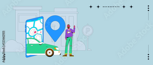 Shared travel vector creative concept illustration
