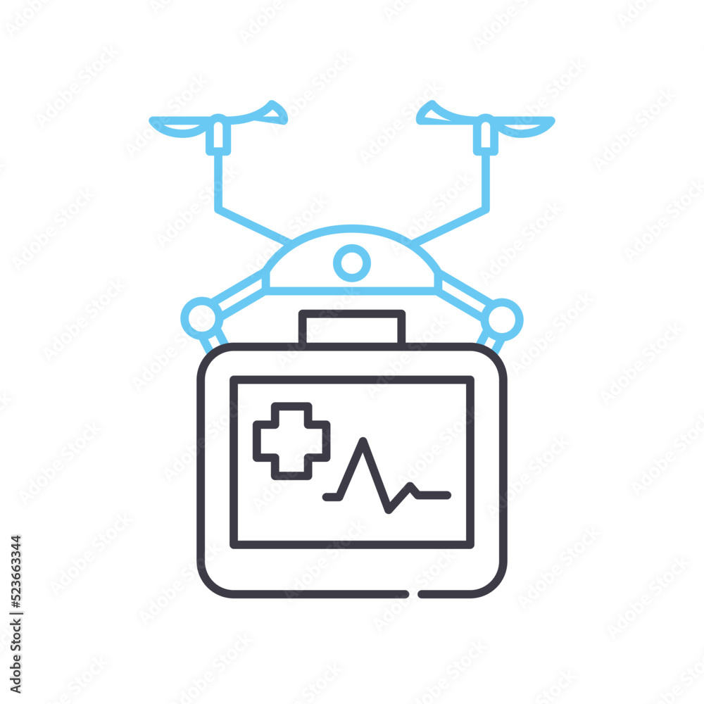 defibrillator line icon, outline symbol, vector illustration, concept sign defibrillator line icon, outline symbol, vector illustration, concept sign