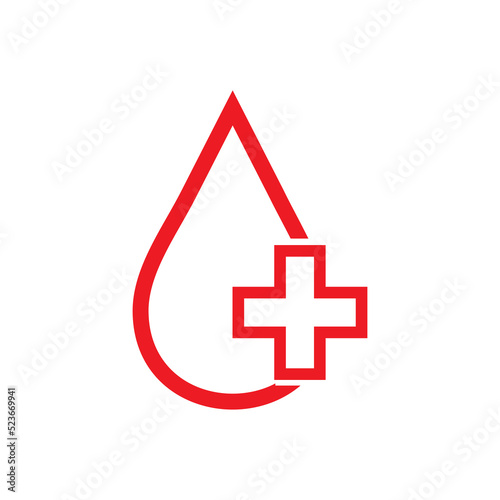 single clear water drop plus line icon, simple pure liquid shape with positive quality flat design