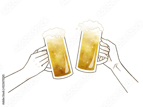 生ビールで乾杯