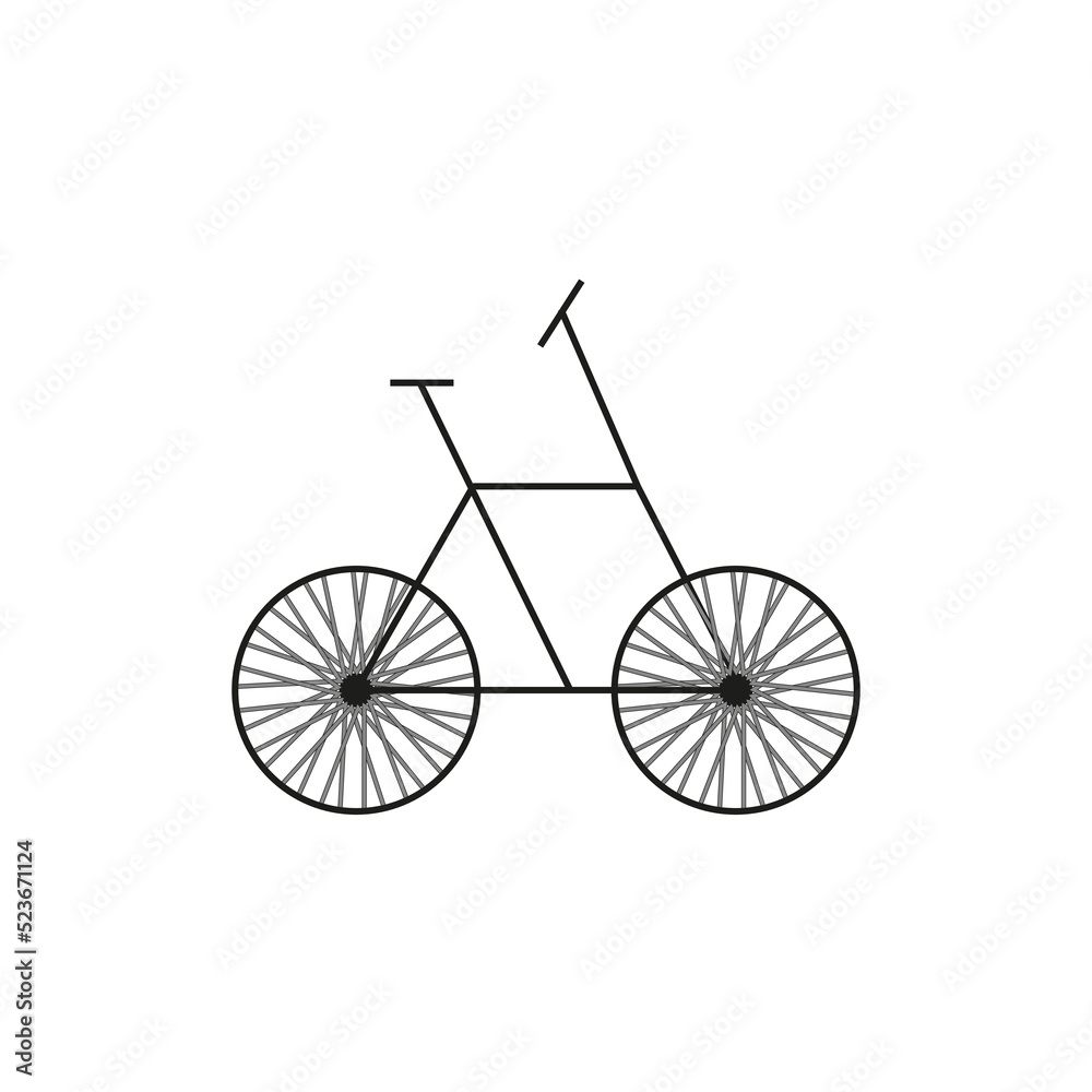 Retro bike. Vector illustration. stock image. 