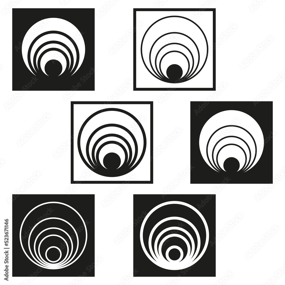 icon with circles perspective for frame. Round frame set. Business concept. Vector illustration. stock image. icon with circles perspective for frame. Round frame set. Business concept. Vector illustration. stock image.