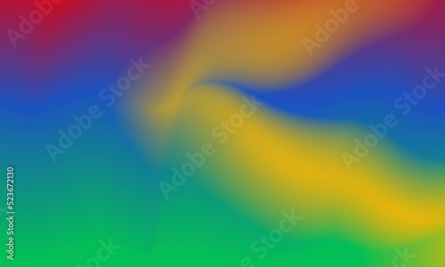 Beautiful gradient background in red, blue, green and yellow smooth and soft texture