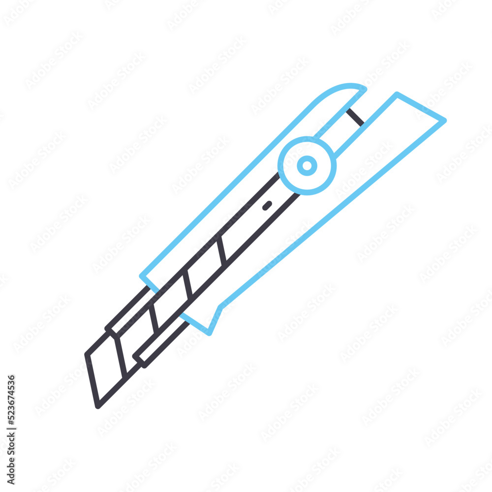 cutter line icon, outline symbol, vector illustration, concept sign cutter line icon, outline symbol, vector illustration, concept sign