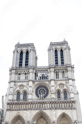 Notre Dame against the sky in Paris