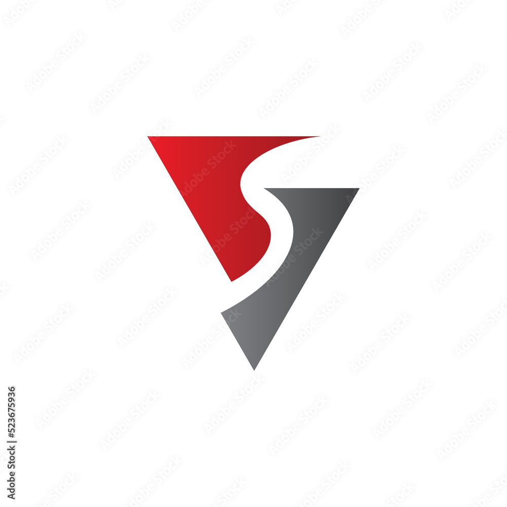 letter s with triangle logo letter s with triangle logo