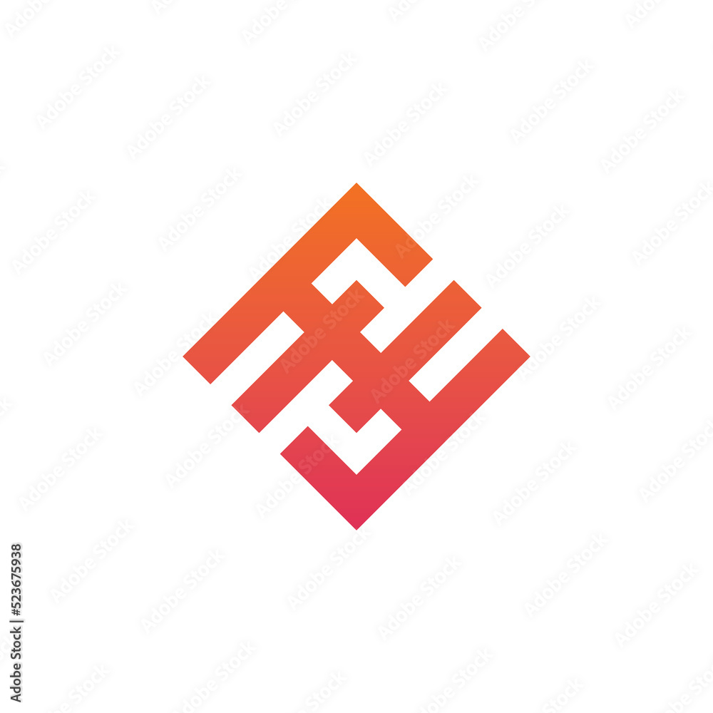 Obraz premium h letter abstract logo design