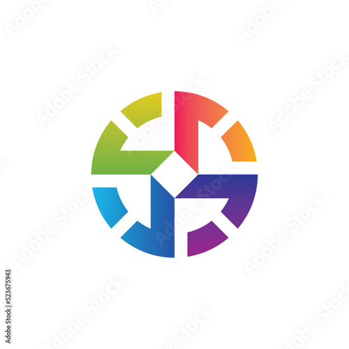 abstract logo design colorful