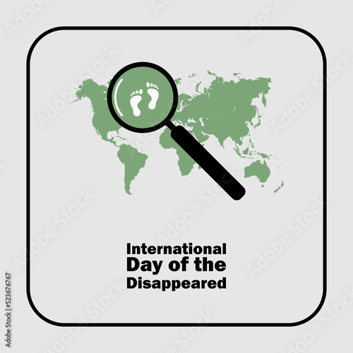 Vector illustration, International Day of the Disappeared. suitable for posters, greeting cards, backgrounds and banners. eps 10 