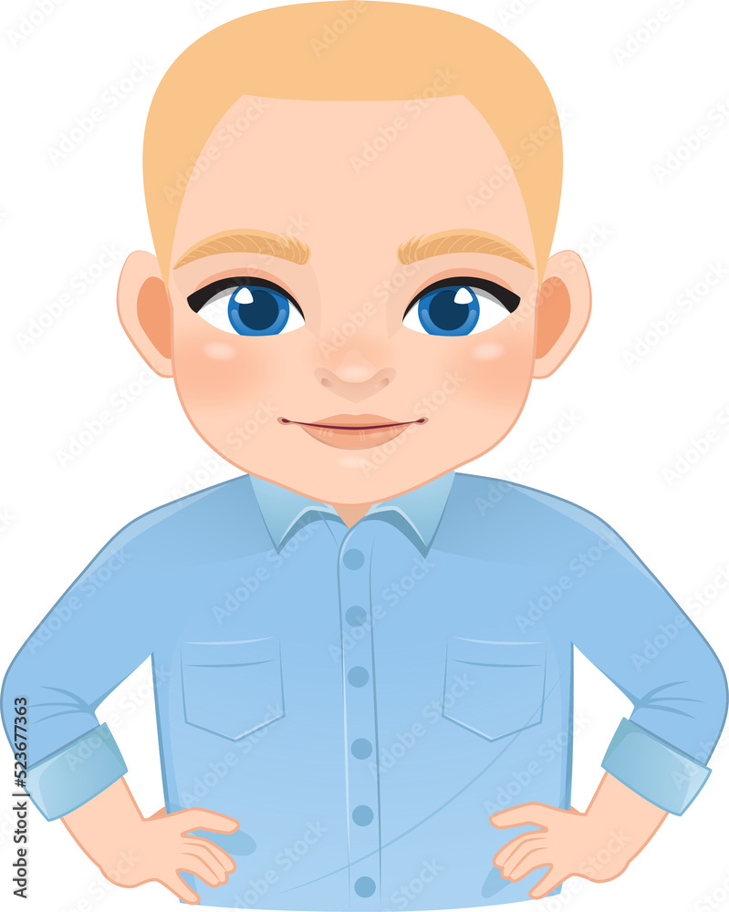 Self-confident guy set or male stands in a heroic pose cartoon character Self-confident guy set or male stands in a heroic pose cartoon character