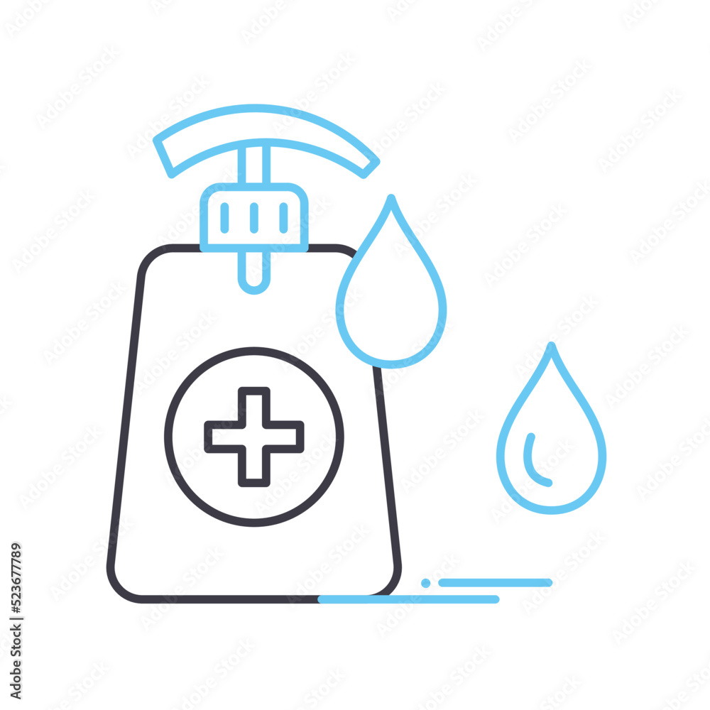 cleanser line icon, outline symbol, vector illustration, concept sign cleanser line icon, outline symbol, vector illustration, concept sign