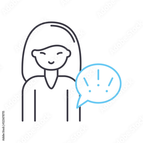 criticism line icon, outline symbol, vector illustration, concept sign