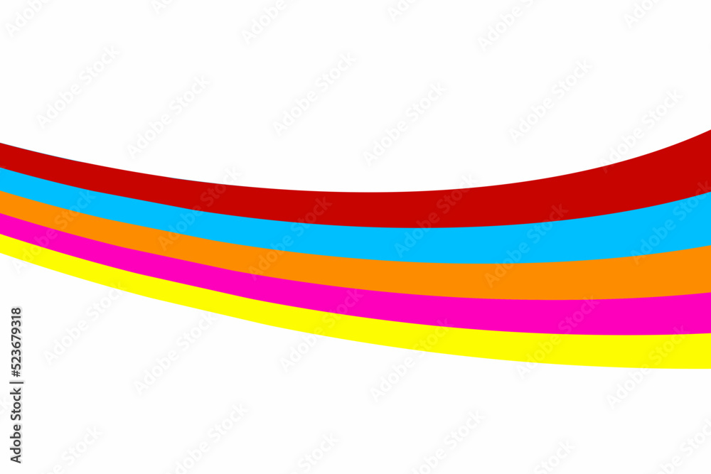 Fototapeta premium simple colourful rainbow with white background for wallpaper ads