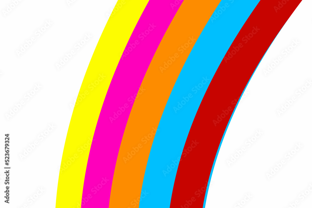 simple colourful rainbow with white background for wallpaper ads
