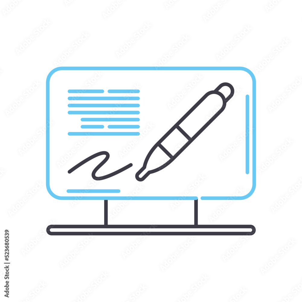 digital certificate line icon, outline symbol, vector illustration, concept sign digital certificate line icon, outline symbol, vector illustration, concept sign