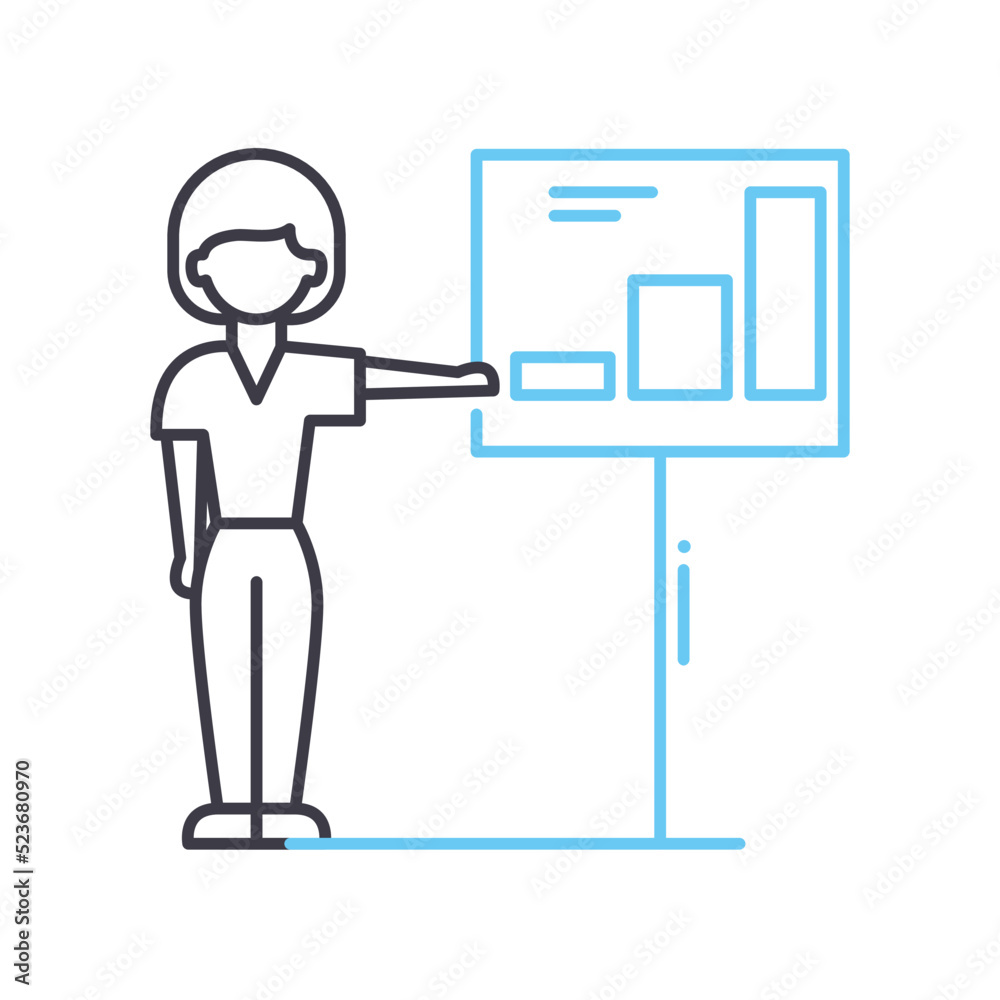 financial forecasting line icon, outline symbol, vector illustration, concept sign financial forecasting line icon, outline symbol, vector illustration, concept sign