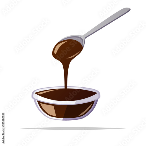 Sugarcane molasses vector isolated illustration photo