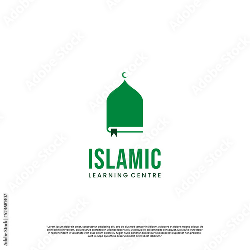 Muslim Learn logo, Islam learning logo template