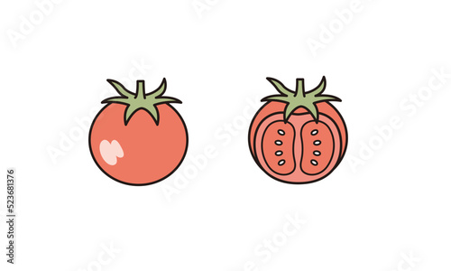 ミニトマトのイラスト素材。