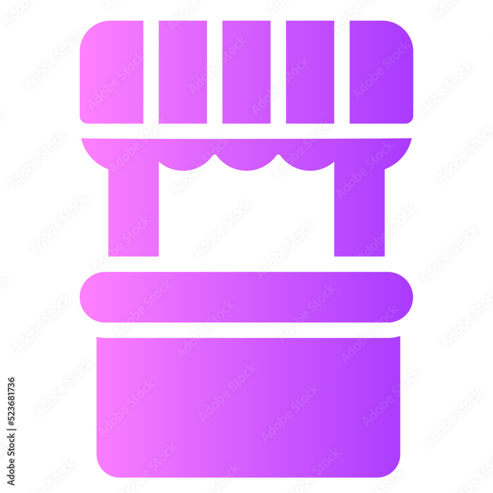 Fototapeta premium booth gradient icon