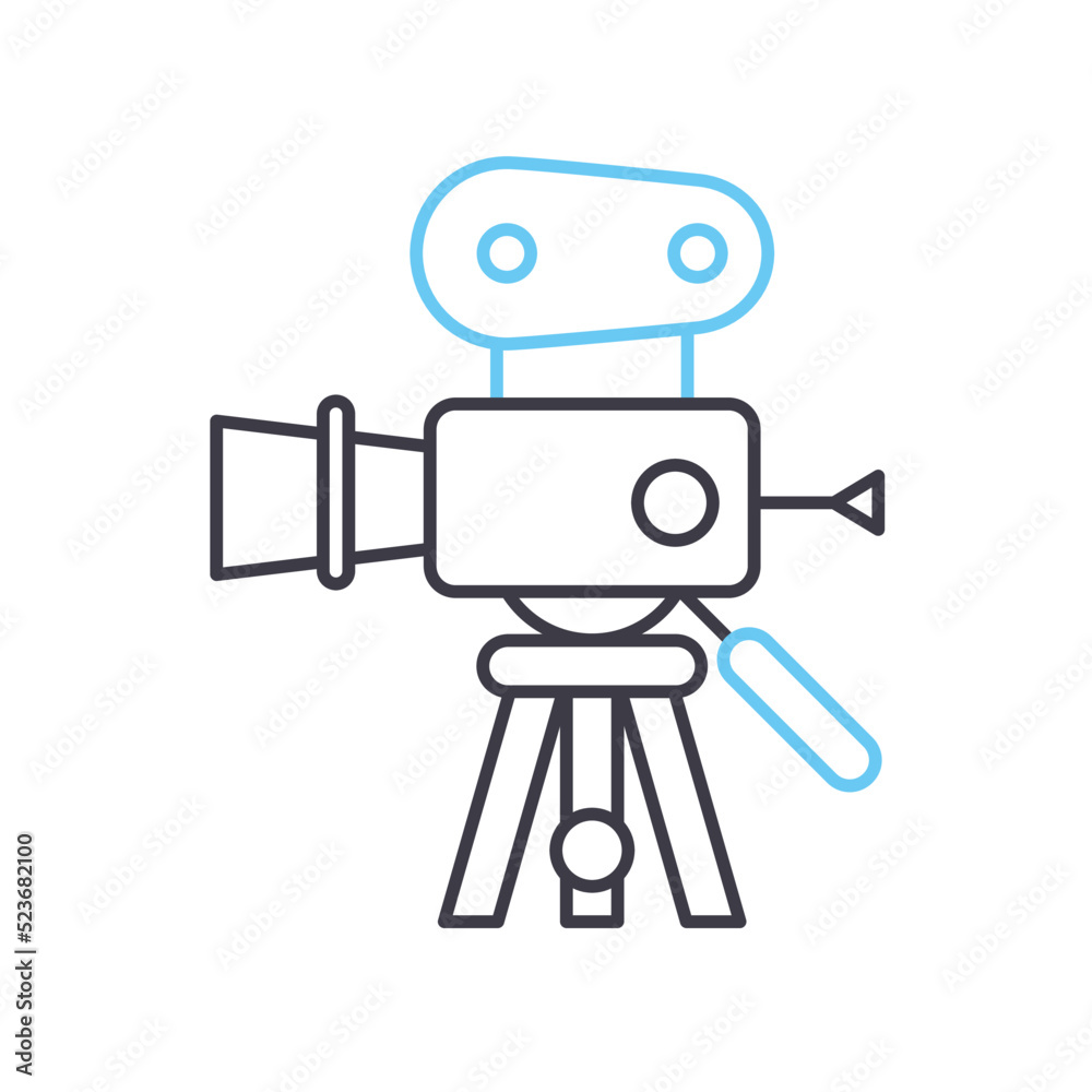 camera line icon, outline symbol, vector illustration, concept sign camera line icon, outline symbol, vector illustration, concept sign