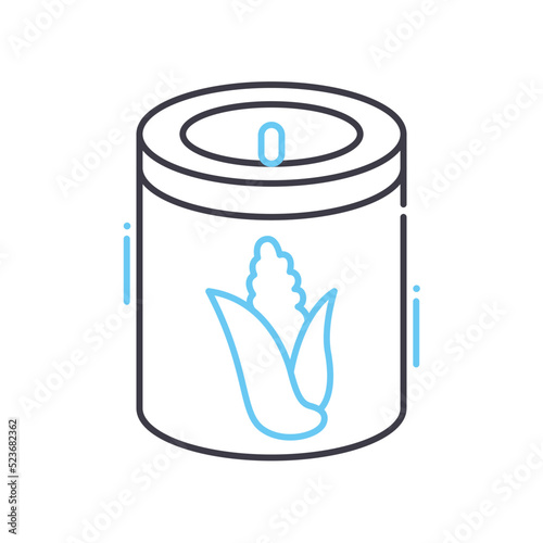 canned food line icon, outline symbol, vector illustration, concept sign