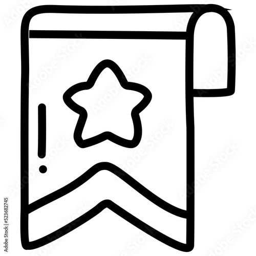 handdrawn bookmark icon