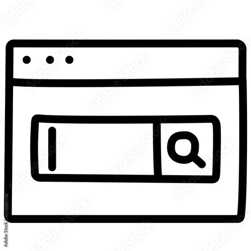 handdrawn search engine icon