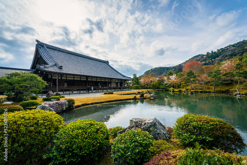 The landscape garden in Tenryuji Temple, Arashiyama, Kyoto.
